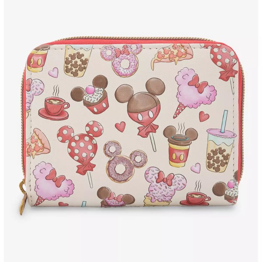 Loungefly Disney Mickey Mouse & Minnie Mouse Treats Mini Backpack and Wallet NWT - Picture 6 of 10